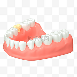 口腔含漱液图片_3DC4D立体牙齿模型口腔爱牙牙根