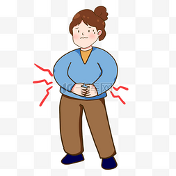 肚子肚子痛痛图片_女性痛经月经疼痛