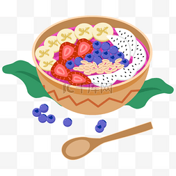 美味诱人的巴西莓碗