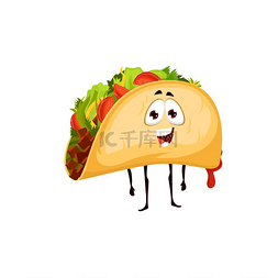 墨西哥鸡肉卡通图片_卡通墨西哥玉米卷角色快餐零食吉