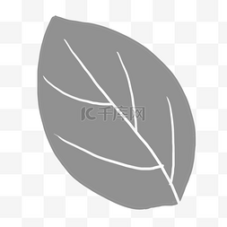 卡通植物叶子创意黑白单色涂鸦