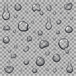 露水透明图片_透明背景宏图标上的水滴。
