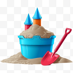 冰淇淋沙堆图片_卡通沙堆儿童城堡