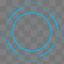 科技圆形边框图片_蓝色科技圆形边框