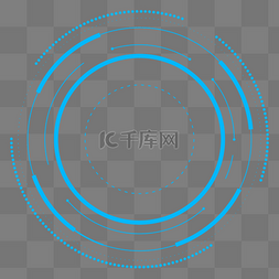蓝色科技圆形边框