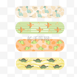 可爱创可贴图片_儿童创可贴可爱恐龙