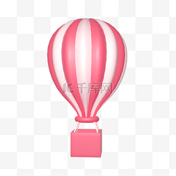 漂浮热气球素材图片_3D立体热气球