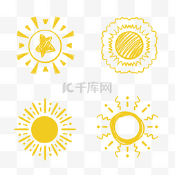 太阳简单图片_涂鸦太阳简单的简笔画