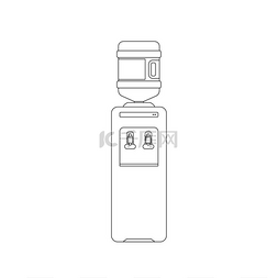 货机图标图片_水冷却器管路图标水和大瓶子的管