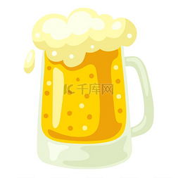 玻璃杯加淡啤酒和泡沫。