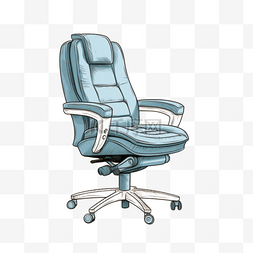 椅子椅子手绘图片_扁平插画手绘办公椅