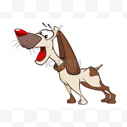 猎犬手绘图片_矢量图的一条可爱的猎犬。卡通人