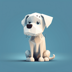 卡通3d可爱动物元素狗
