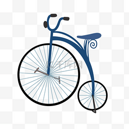 复古老式自行车蓝色