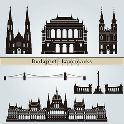 城市剪影欧洲图片_布达佩斯的地标和纪念碑