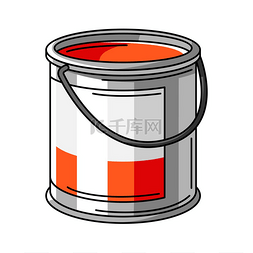 油漆罐的插图。