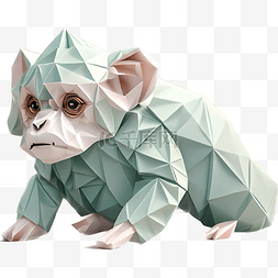 动物折纸图片_日式折纸卡通动物猴子