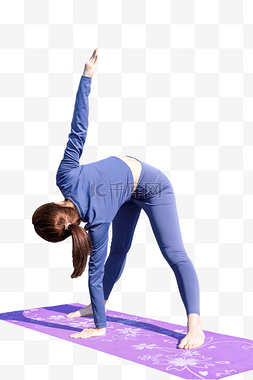 在瑜伽垫上运动健身练习的女性