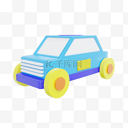 3DC4D立体六一儿童节玩具小汽车