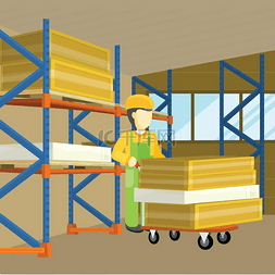 装货卸货图片_仓库设备发货流程。