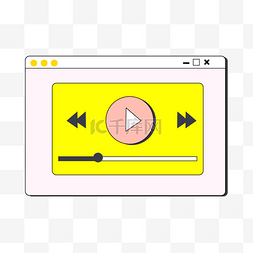 网页模板黄色图片_录音机网页音乐黄色白色卡通