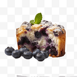 一块蓝莓蛋糕实物