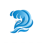 水波隔离了海洋飞溅物矢量海洋或海浪风冲浪大风漩涡或溪流海洋或海浪孤立的海洋水滴