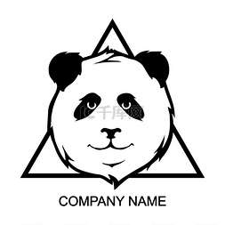 吉祥物图像图片_熊猫商标与公司名称的地方
