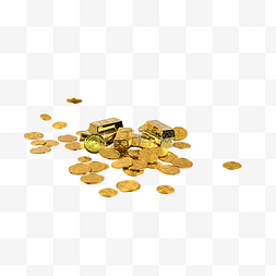 堆硬币图片_财富金钱硬币金条金币堆