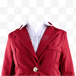 正装白衬衫女式西服红西装