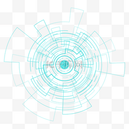 未来圆形边框图片_荧光蓝色科技圆环线条边框