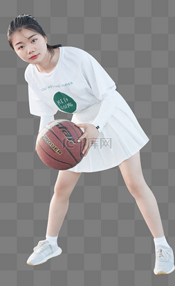青春图片_练习篮球女生
