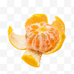 柑橘摄影图片_新鲜水果剥开橘子