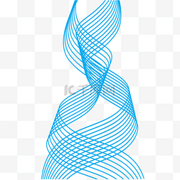 蓝色螺旋线矢量素材