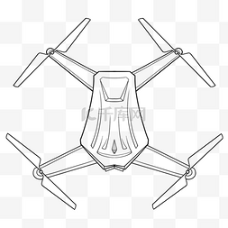 俯视无人机勾线剪贴画