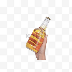 手拿啤酒瓶图片_手拿黄色啤酒