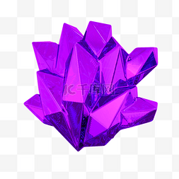 紫色水晶钻石图片_3DC4D立体紫色晶石