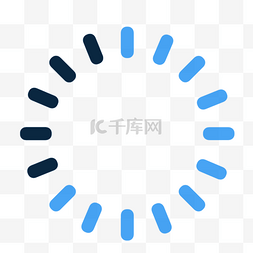 圆形蜂窝网图片_蓝色圆形进度条页面等待图标标签