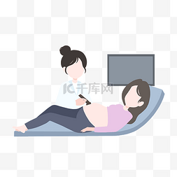 孕妇及哺乳妇女图片_孕妇产检做B超