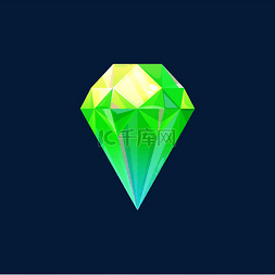 绿色水晶图片_黄玉绿色矿物分离天然宝石宝石 3D