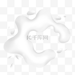 印记白色图片_富含营养的飞溅牛奶液体印记