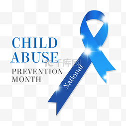 世界预防虐待儿童日闪耀效果蓝色