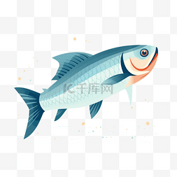 鱼可爱卡通手绘免扣动物素材