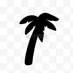 棕榈树剪影原创矢量