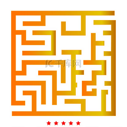 迷宫迷宫难题图标扁平风格迷宫迷