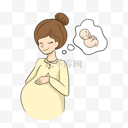 怀孕图片_卡通孕妇宝贝
