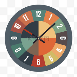 钟表数字时间图片_卡通手绘钟表时钟时间