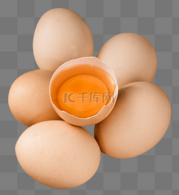 六个鸡蛋图片_鸡蛋蛋黄食物