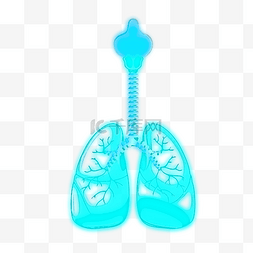 科技风蓝色肺部