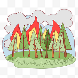 森林着火图片_森林火灾自然灾害